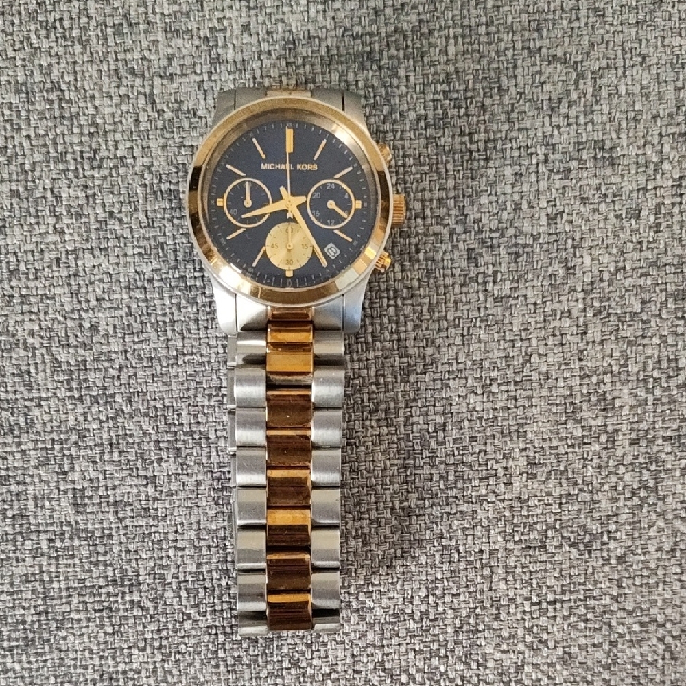 Michael Kors Gold and Silver Chronograph Watch
